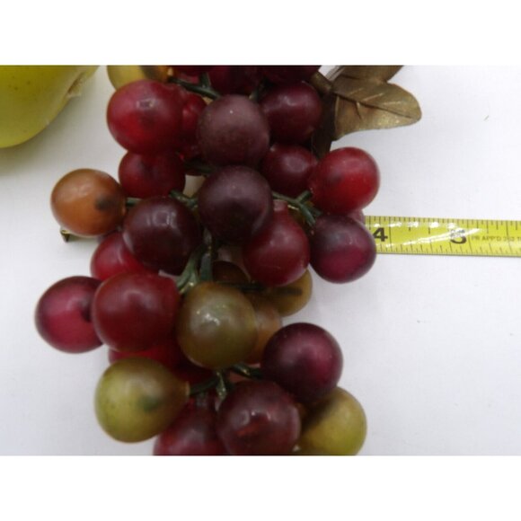 Artificial Fruit Apples Pears Grapes Plastic Rubber 8 Pieces Unbranded - Picture 8 of 16